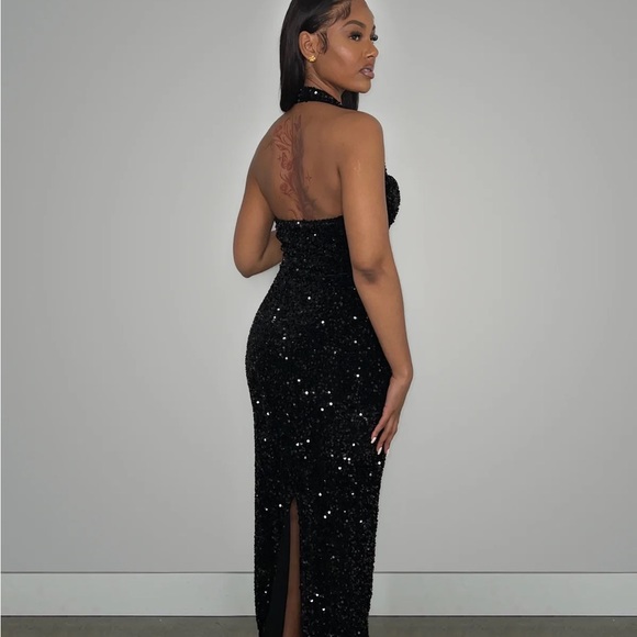 The Villain Black Sequined Dress by Alglist - Picture 7 of 8